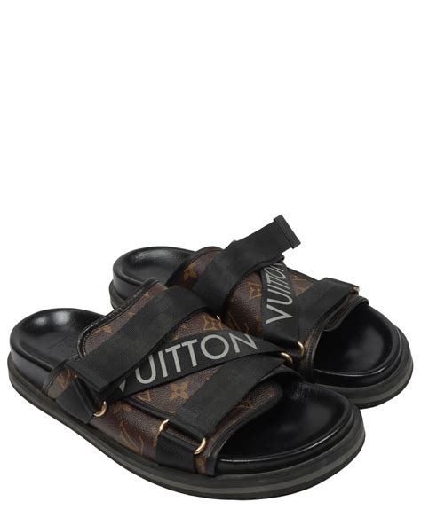 louis vuitton honolulu mule sandals|louis vuitton shearling slippers.